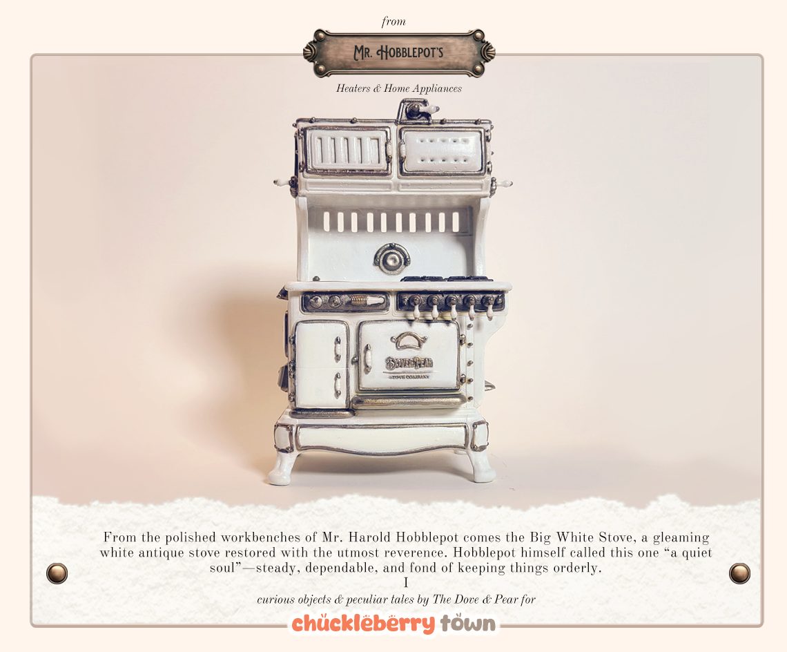 Vintage White Stove 1:12 scale miniature