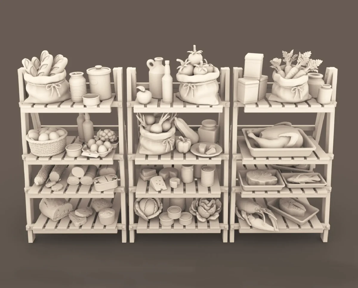 Refrigerator Fillers Archives 10 Dollhouse STL - home bedroom furniture and decor. 3D printing STL file - Storybook-inspired dollhouse miniatures, appliances furniture, décor and building supplies. Original designs by Dove & Pear.
