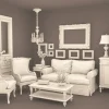 Rustic Elegance Archives 7 STL - home living room furniture and decor. 3D printing STL file - Storybook-inspired dollhouse miniatures, appliances furniture, décor and building supplies. Original designs by Dove & Pear.