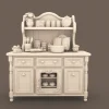 Archives 14 - Cabinet with Hutch and Cooking Accessories Dollhouse STL - home kitchen furniture and decor. 3D printing STL file - Storybook-inspired dollhouse miniatures, appliances furniture, décor and building supplies. Original designs by Dove & Pear.