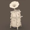 Archives 16 - Victrola Gramophone - Dollhouse STL - Original designs by Dove & Pear. Archives 16 - Victrola Gramophone - Dollhouse STL - home kitchen furniture and decor. 3D printing STL file - Storybook-inspired dollhouse miniatures, appliances furniture, décor and building supplies. Original designs by Dove & Pear.