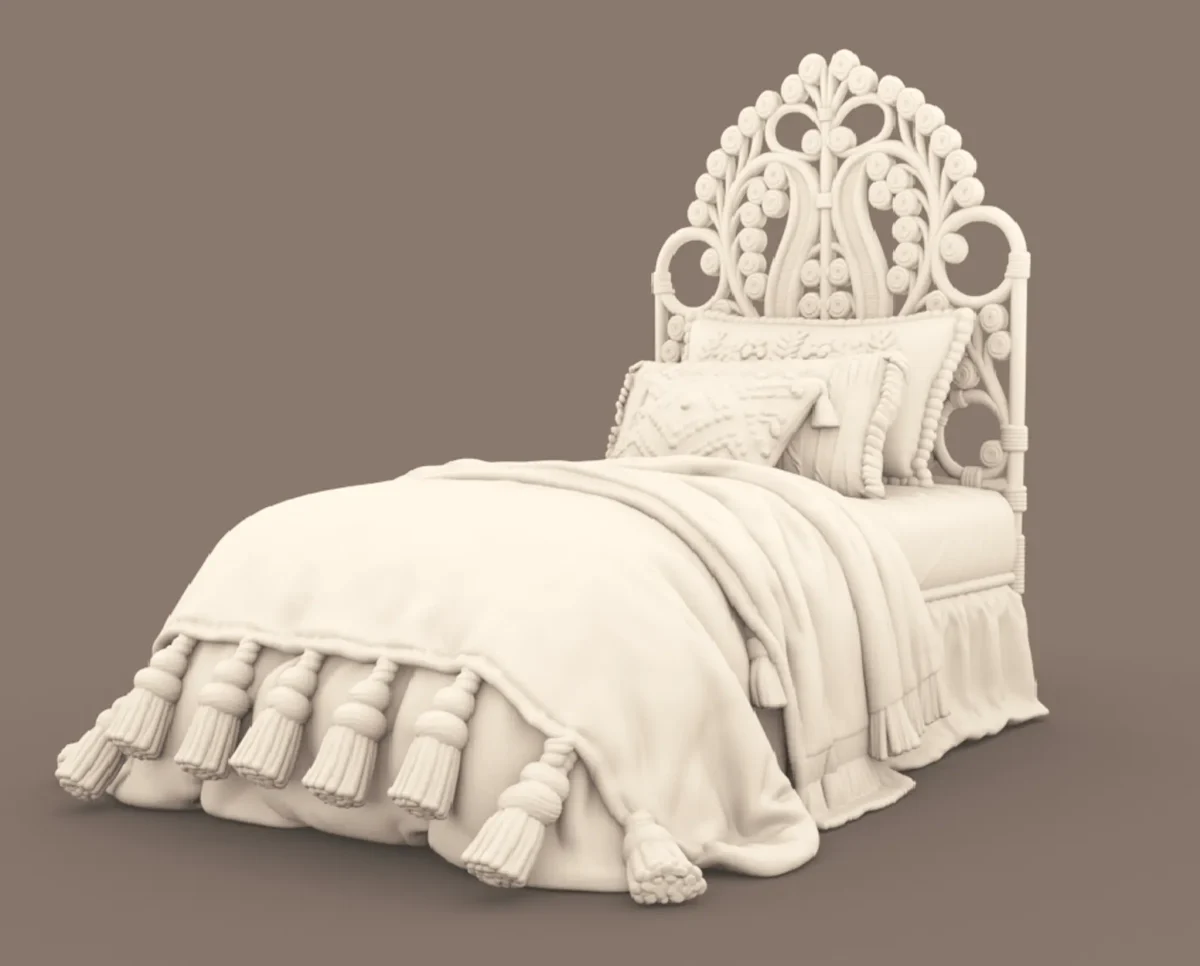 Boho Bed Preview Boho Bed Archives 8 Dollhouse STL - home bedroom furniture and decor. 3D printing STL file - Storybook-inspired dollhouse miniatures, appliances furniture, décor and building supplies. Original designs by Dove & Pear.