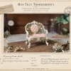 Whispering Garden Bench - Hand-painted dollhouse miniature Whispering Garden Bench – Hand-painted bench for 1:12 scale dollhouses by Dove & Pear. Storybook-inspired miniature appliances, fixtures, furniture and décor from Chuckleberry Town. Original Dove & Pear design.
