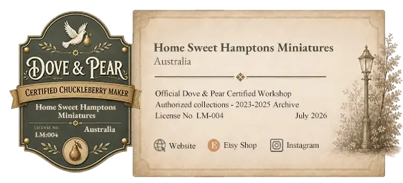 Home Sweet Hamptons Miniatures Licensed Maker of Dove & Pear miniature models