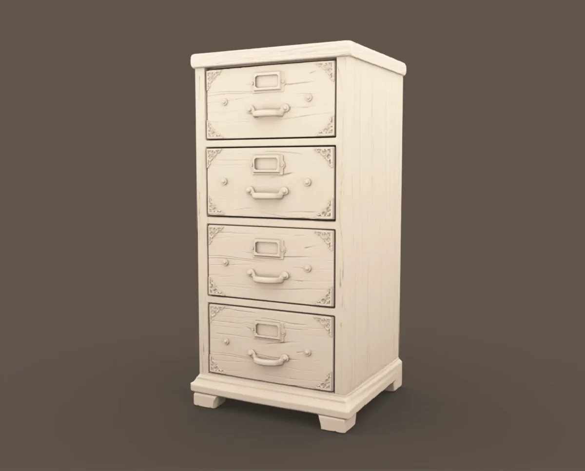 Archives 24 - Vintage Wood Filing Cabinet - Dollhouse STL Archives 24 - Vintage Wood Filing Cabinet - Dollhouse STL - home kitchen furniture and decor. 3D printing STL file - Storybook-inspired dollhouse miniatures, appliances furniture, décor and building supplies. Original designs by Dove & Pear.