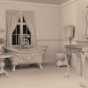 Archives 28 - Victorian Clawfoot Bathtub bathroom set - Dollhouse STL - bathroom set including bathtub, sink, toilet. 3D printing STL file - Storybook-inspired dollhouse miniatures, appliances furniture, décor and building supplies. Original designs by Dove & Pear.