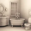 Archives 17 - Victorian Bathroom Set - Dollhouse STL Archives 17 - Victorian Bathroom Set - Dollhouse STL