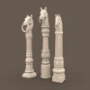 Archives 27 - Victorian Horse Head Hitching Post - Dollhouse STL - outdoor post and decor. 3D printing STL file - Storybook-inspired dollhouse miniatures, appliances furniture, décor and building supplies. Original designs by Dove & Pear.