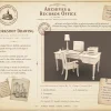 Archives 29 - Vintage Computer Desk - Dollhouse STL - desk, chair and accessories for a vintage home office aesthetic. 3D printing STL file - Storybook-inspired dollhouse miniatures, appliances furniture, décor and building supplies. Original designs by Dove & Pear.