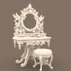 Archives 37 - Victorian Birds Vanity Set- Dollhouse STL - vanity table & stool set 3D printing STL file - Storybook-inspired dollhouse miniatures, appliances furniture, décor and building supplies. Original designs by Dove & Pear.
