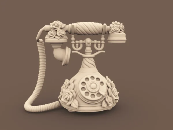 Archives 39 Victorian Telephone with Roses Archives 39 - Antique style victorian telephone with roses 3D printing STL file - Storybook-inspired dollhouse miniatures, appliances furniture, décor and building supplies. Original designs by Dove & Pear.