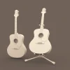 Archives 34 - Acoustic Guitar 3D printing STL file - Storybook-inspired dollhouse miniatures, appliances furniture, décor and building supplies. Original designs by Dove & Pear.