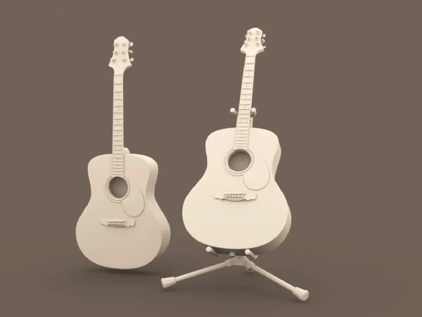 Archives_34_Acoustic Guitar_Preview Archives 34 - Acoustic Guitar 3D printing STL file - Storybook-inspired dollhouse miniatures, appliances furniture, décor and building supplies. Original designs by Dove & Pear.