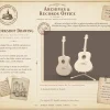 Archives 34 - Acoustic Guitar 3D printing STL file - Storybook-inspired dollhouse miniatures, appliances furniture, décor and building supplies. Original designs by Dove & Pear.