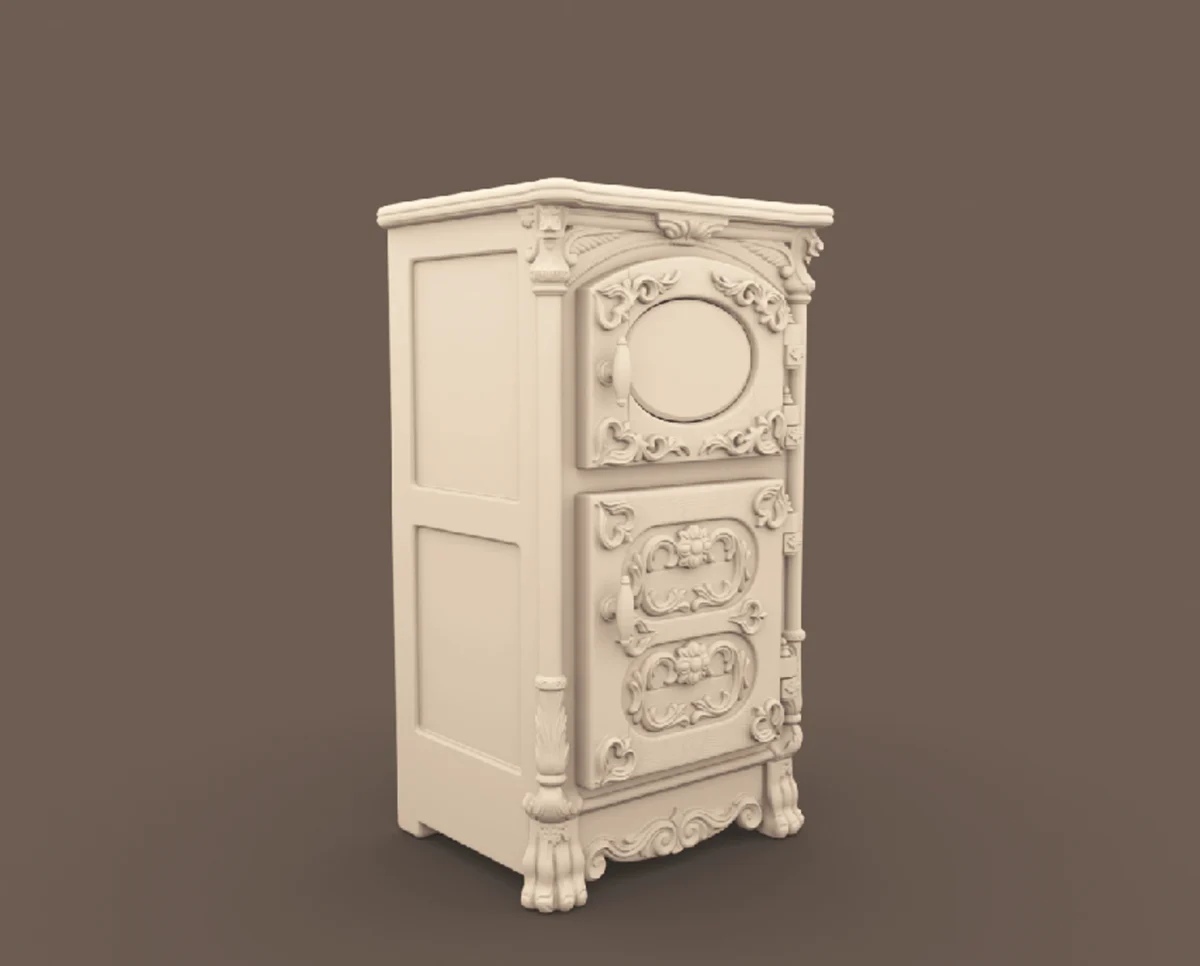 Archives 45 Ice Box Victorian Preview Archives 45 - Victorian Ice Box refrigerator with working doors - 3D printing STL file - Storybook-inspired dollhouse miniatures, appliances furniture, décor and building supplies. Original designs by Dove & Pear.