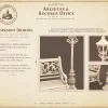Archives 46 - Park Bench with Lamp Post - 3D printing STL file - Storybook-inspired dollhouse miniatures, appliances furniture, décor and building supplies. Original designs by Dove & Pear.