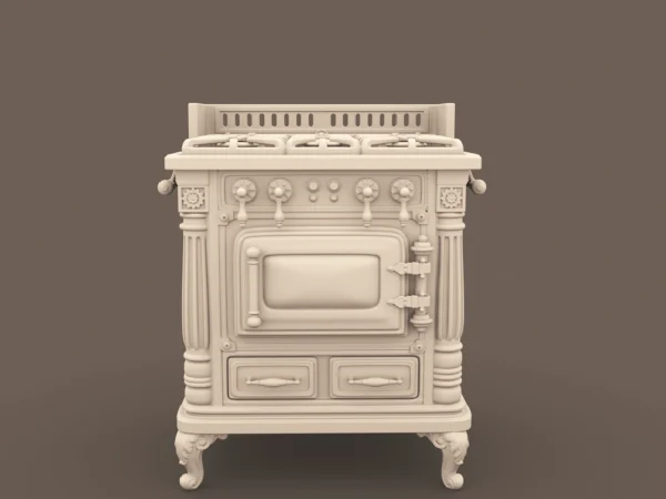 Archives 51 Victorian Stove Preview Archives 51 - Victorian kitchen stove - 3D printing STL file - Storybook-inspired dollhouse miniatures, appliances furniture, décor and building supplies. Original designs by Dove & Pear.