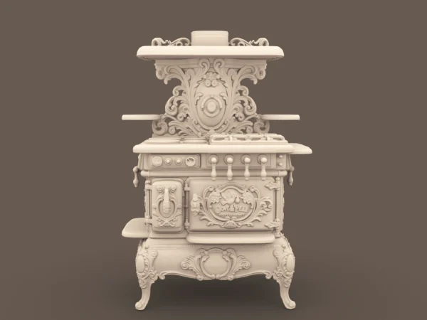 Archives52 Grand Dutchess Range Preview1 Archives 52 - Victorian kitchen stove - 3D printing STL file - Storybook-inspired dollhouse miniatures, appliances furniture, décor and building supplies. Original designs by Dove & Pear.