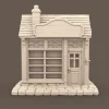 Archives 53 - Little Storefront building facade - 3D printing STL file - Storybook-inspired dollhouse miniatures, appliances furniture, décor and building supplies. Original designs by Dove & Pear.